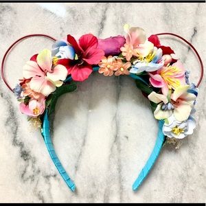 Minnie Mouse Ears Pretty Floral Wire Headband